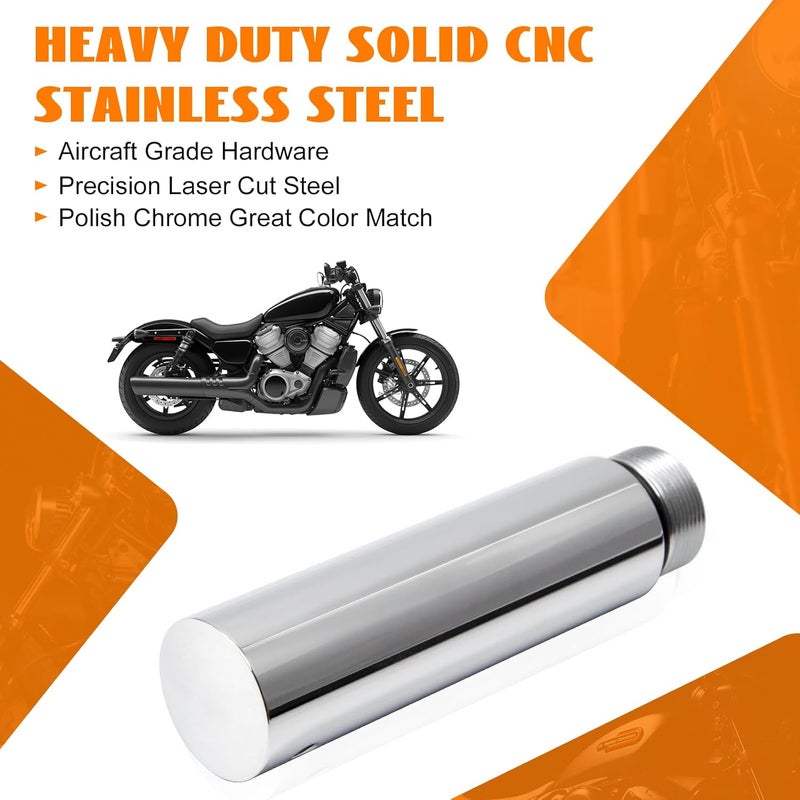 Eumti 39mm Fork Tube 5" Extension Kit Chrome Compatible With Harley Sportster 883 1200 XL Dyna Glide ＆ FXR - Image 4